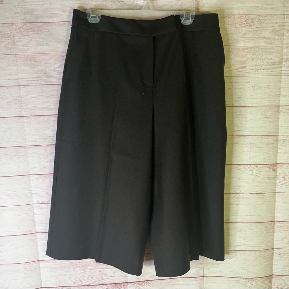 Talbots Petites Brown Wool Blend‎ Wide Leg Crop Pants Size 12P